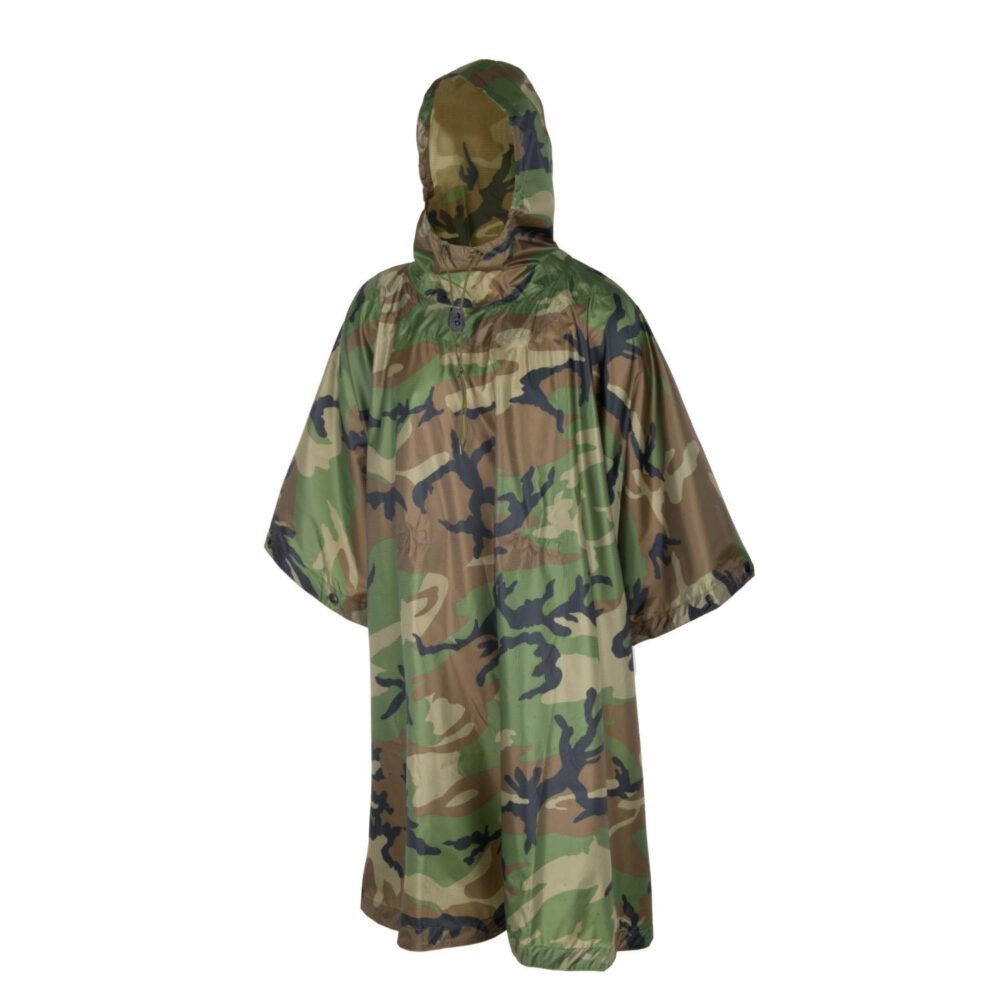 HELIKON Waterproof Poncho U.S. Model - Woodland