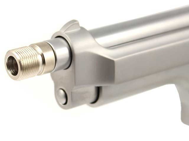 WE pistols silencer adaptor - short, stainless steel