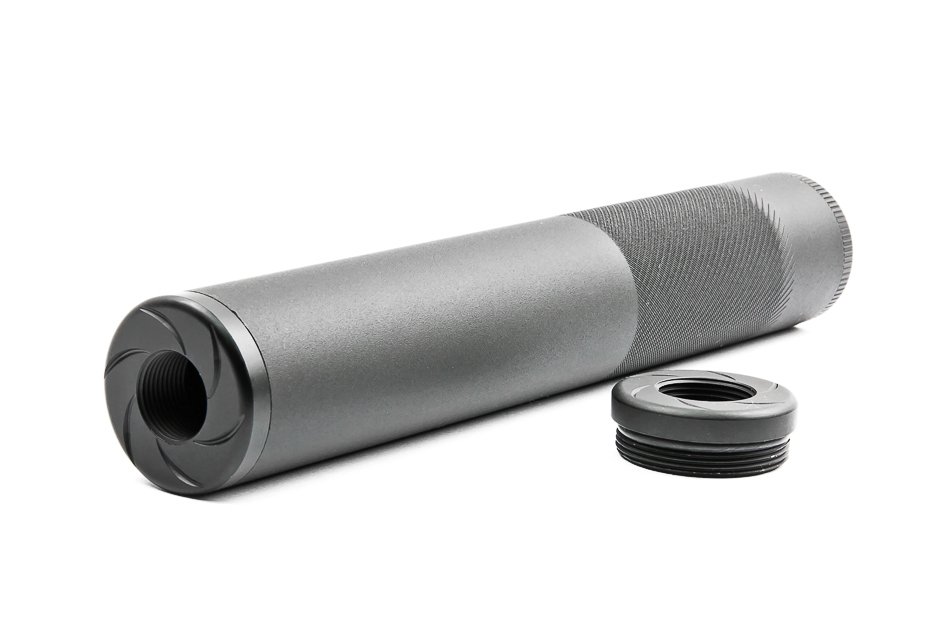 ML Aluminum Suppressor WHISPER MOCK SILENCER 175 x 30 mm, Medium - Black
