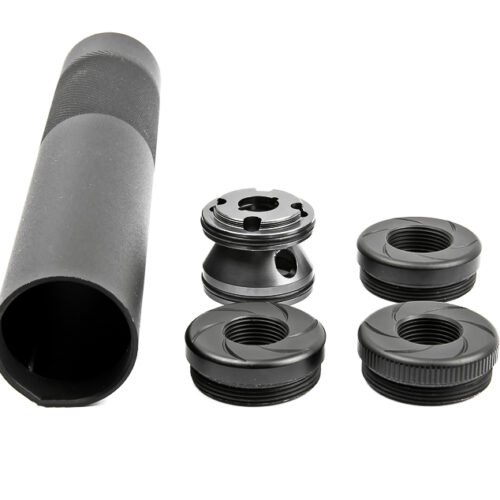 ML Aluminum Suppressor WHISPER MOCK SILENCER 175 x 30 mm, Medium - Black