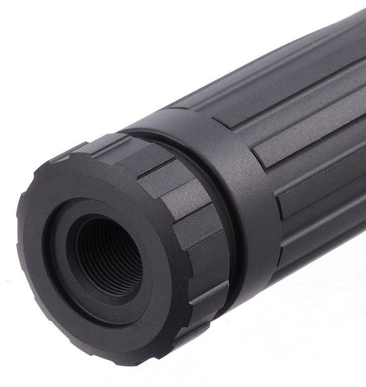 AA Aluminum Silencer AAP 169x35 mm, 14- mm CCW - Black