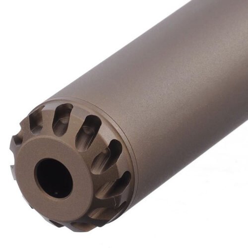 AA Aluminum Silencer AAP 169x35 mm, 14- mm CCW - Tan