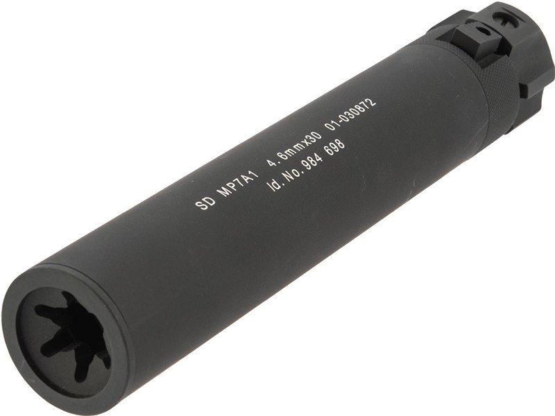 Angry Gun QD Silencer for WE SMG-8 (MP7) GBB with Tracer unit, 12- mm (CCW) - Black