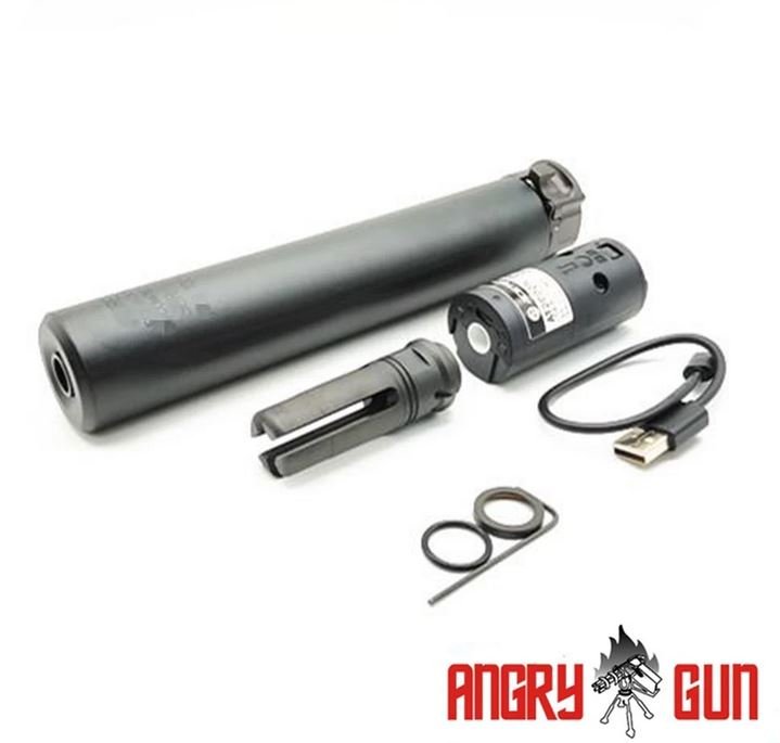 Angry Gun QD SOCOM762 Silencer (Full Markings) with Tracer unit, 14- mm (CCW) - Black