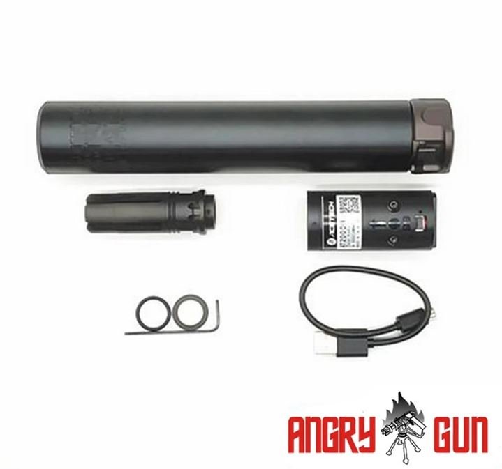 Angry Gun QD SOCOM762 Silencer (Full Markings) with Tracer unit, 14- mm (CCW) - Black