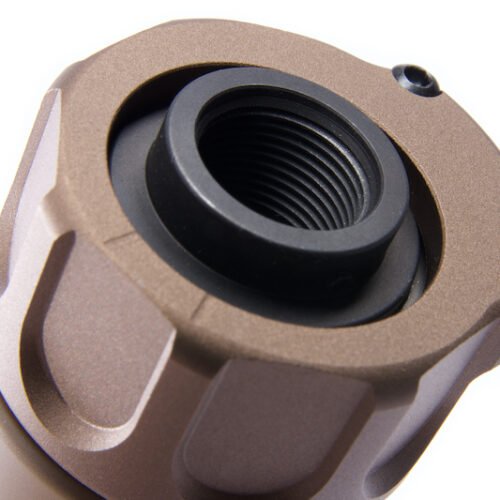 Angry Gun QD SOCOM556 Silencer (Full Markings), 14- mm (CCW) - Tan