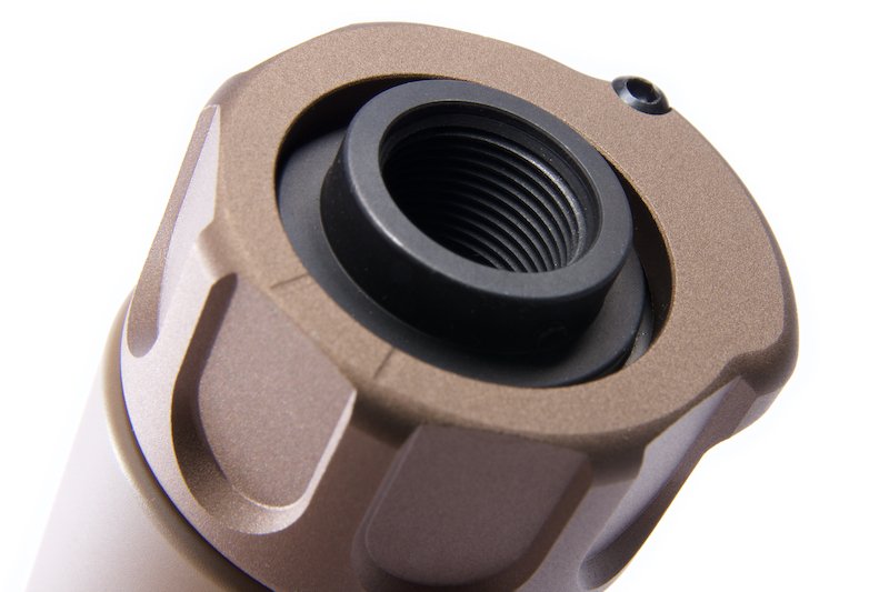 Angry Gun QD SOCOM556 Silencer (Full Markings), 14- mm (CCW) - Tan