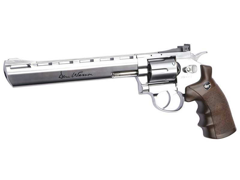 ASG Dan Wesson 8" CO2 Revolver, 4.5mm Steel Pellets - Silver
