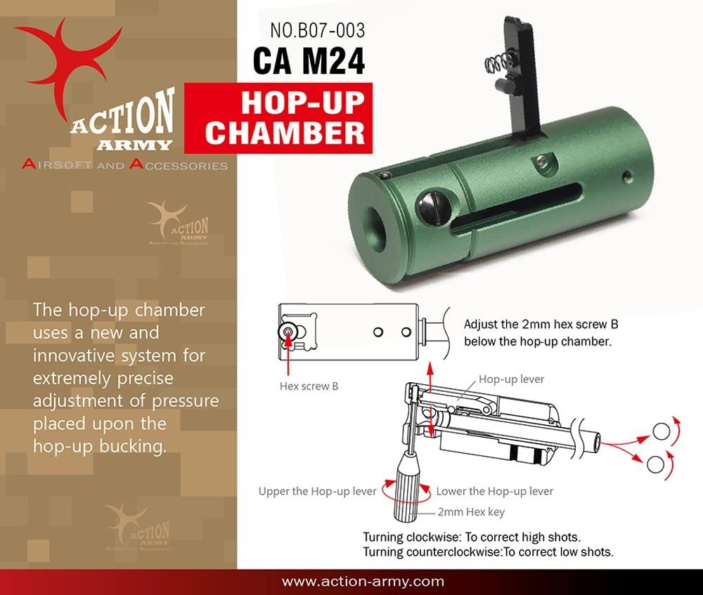 AA CNC Aluminum Hop-up Unit for CA M24 - Green