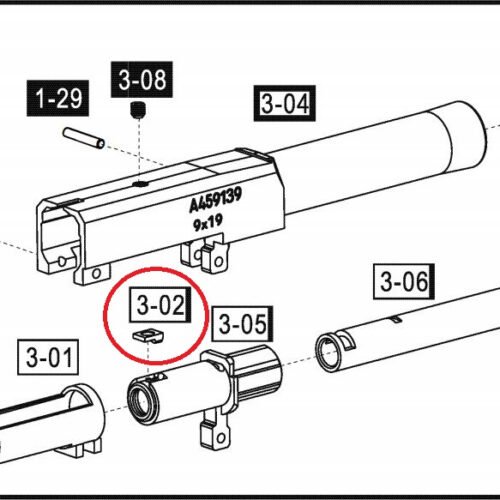 31958 ASG Hop-up Nub for CZ P-07 Duty - Black