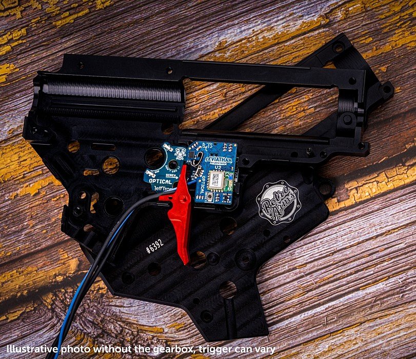 JeffTron LEVIATHAN V2 Optical (rear wired)  plus  CNC FLAT Trigger - Black
