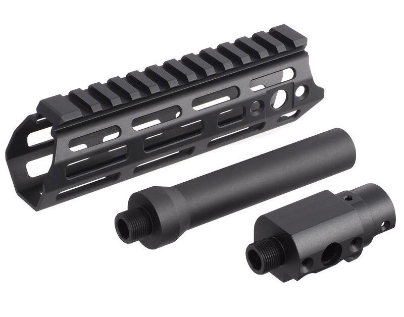 AA CNC M-LOK Handguard Set with Barrel for AAP-01 - Black