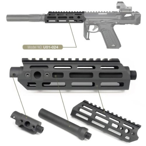 AA CNC M-LOK Handguard Set with Barrel for AAP-01 - Black