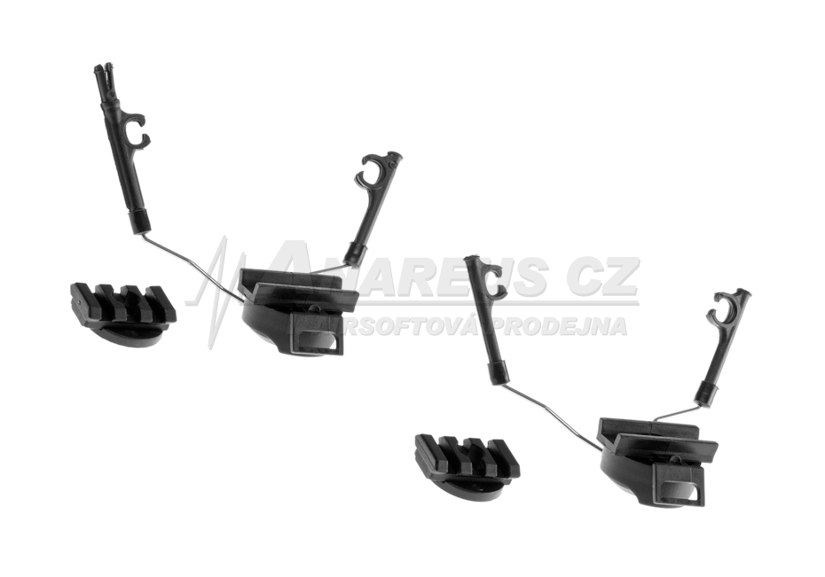 Z Tactical Helmet Rail Adapter Set for COM 1 / 2 Headset ( BK )