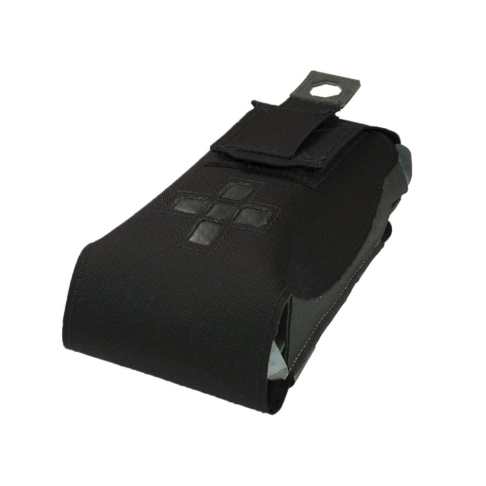WAS Small Horizontal IFAK Medic Pouch Laser-Cut - Black