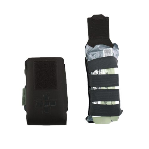 WAS Small Horizontal IFAK Medic Pouch Laser-Cut - Black