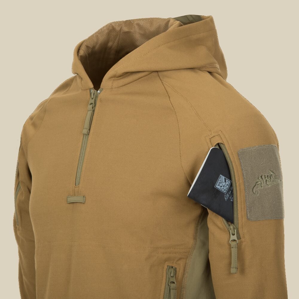 HELIKON RANGE HOODIE TopCool - Coyote/Adaptive Green