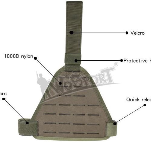 WST Tactical leg panel laser cut  - OD