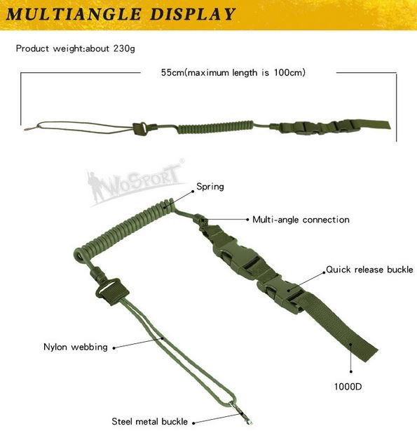 Pistol Lanyard elastic string SL29, OD