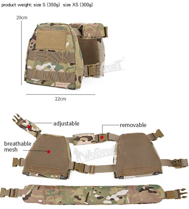 WST Children MOLLE Plate Carrier - Green