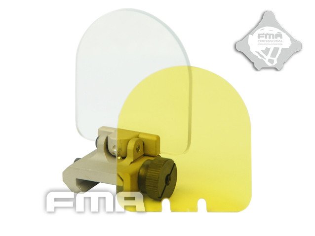 FMA Folding Protective Sight Lens Cove on RIS rail - Tan