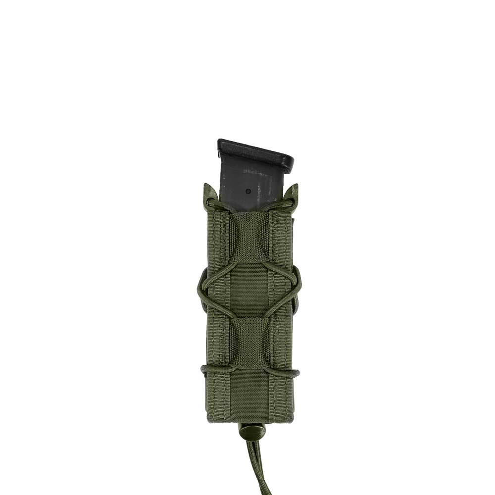 WAS Single Quick Mag Pouch for 9 mm Pistol Magazine - Green