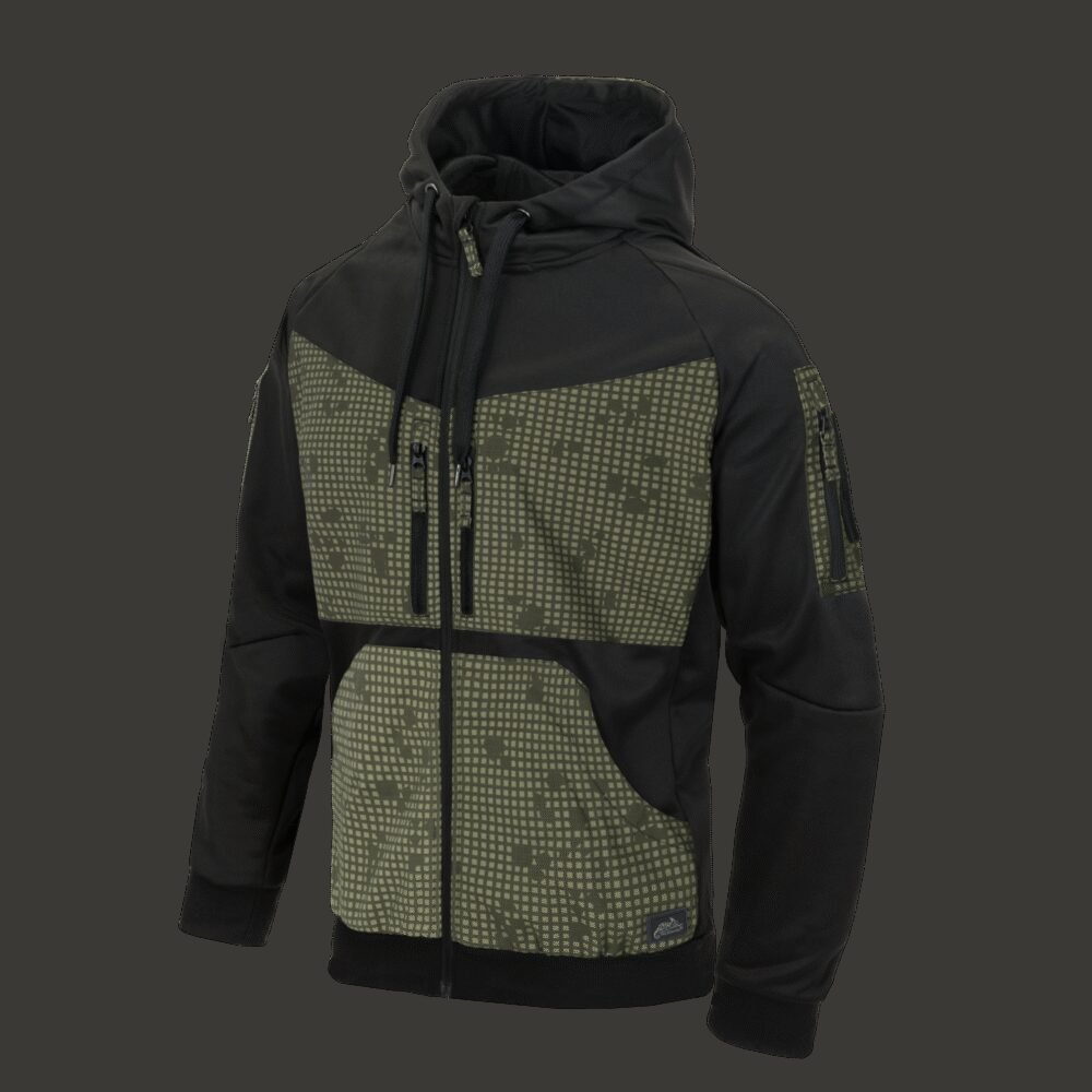 36593 HELIKON ROGUE Hoodie (FullZip)(R) - Black/Desert Night Camo
