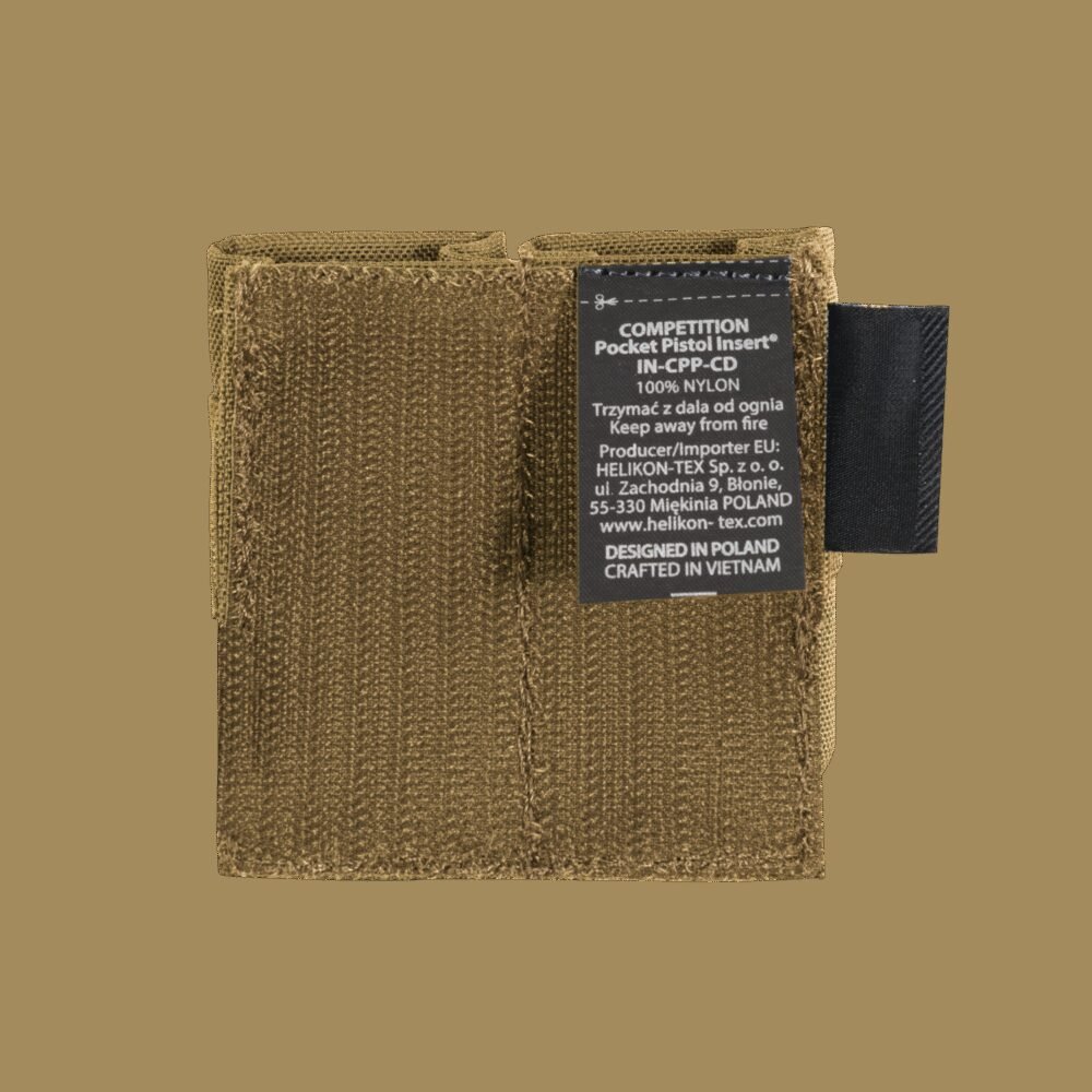 36627 HELIKON COMPETITION Pocket Pistol Insert(R) Pouch for 2 Pistol Magazines - Coyote