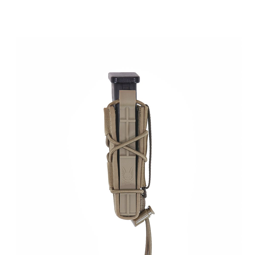 WAS Single Quick Mag Pouch for 9 mm Pistol Magazine - Coyote