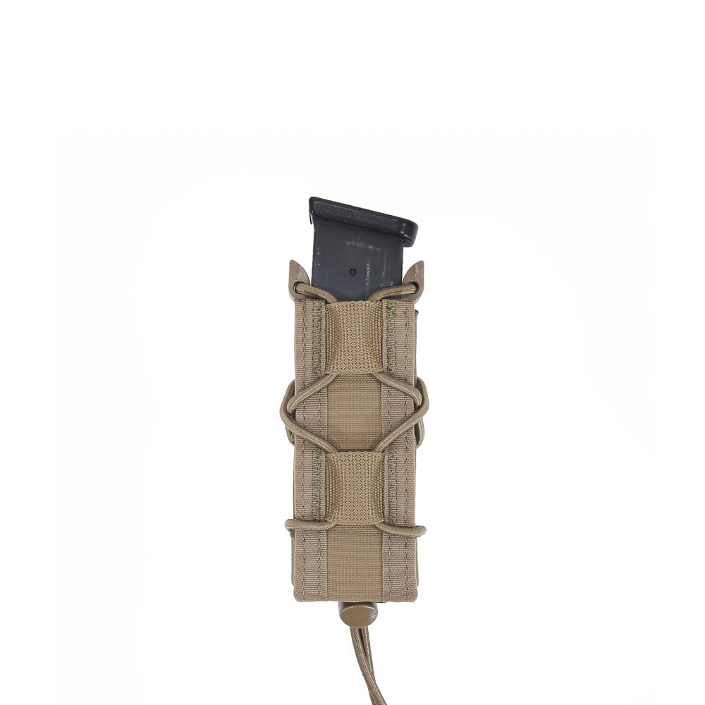 WAS Single Quick Mag Pouch for 9 mm Pistol Magazine - Coyote