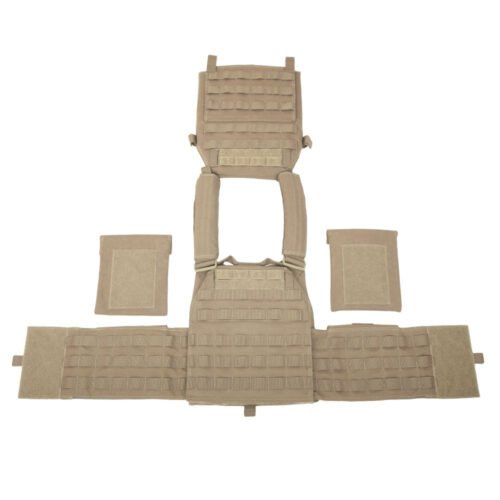 WAS DCS Elite Ops Plate Carrier, AR15 Open Pouches - Green