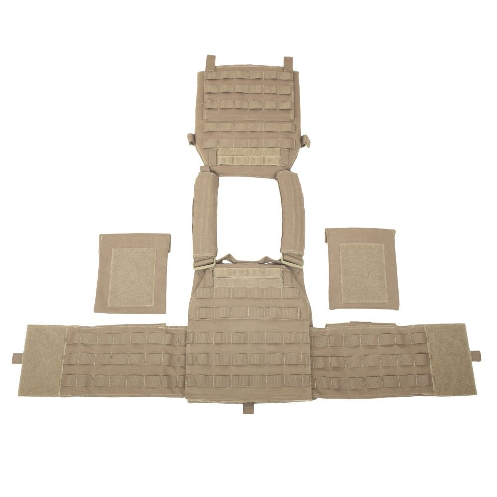 WAS DCS Elite Ops Plate Carrier, AR15 Open Pouches - Green