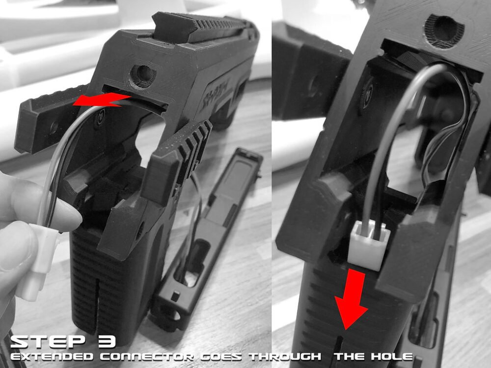 Battery extended connector for PDW-K kit