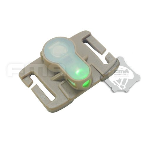 FMA MOLLE System Strobe Light Dark Earth, Tan Case - Red