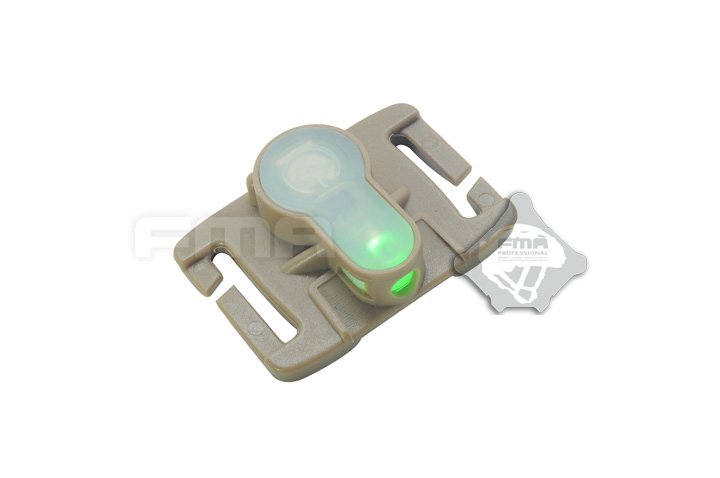 FMA MOLLE System Strobe Light Dark Earth, Tan Case - Red