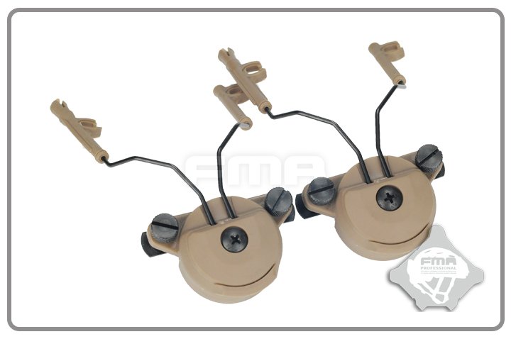 FMA EXFIL Helmet Mount for Peltor Comtac Headset - Tan