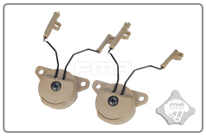 FMA EXFIL Helmet Mount for Peltor Comtac Headset - Tan