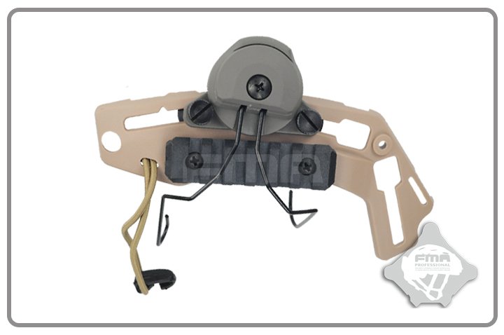 FMA EXFIL Helmet Mount for MSA Sordin Headset - Black