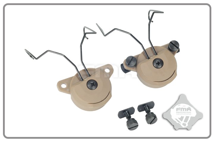 FMA EXFIL Helmet Mount for MSA Sordin Headset - Tan