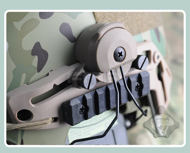 FMA EXFIL Helmet Mount for MSA Sordin Headset - FG