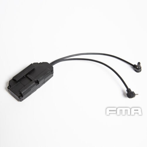 FMA Dual Switch PEQ, Laser Plug and 2.5 mm Connectors with Logo - Black