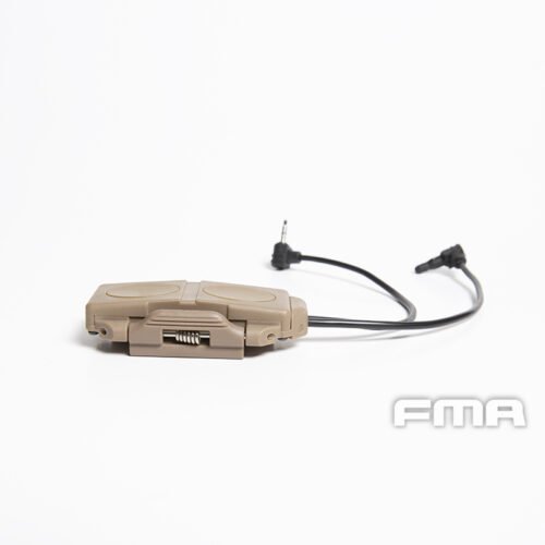 FMA Dual Switch PEQ, Laser Plug and 2.5 mm Connectors with Logo - Tan