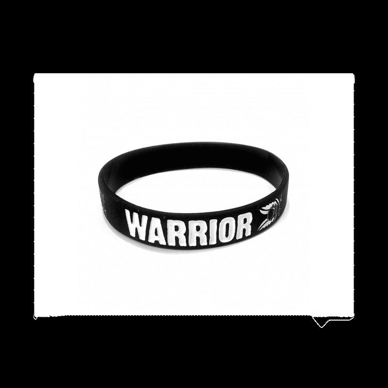WAS Silicone Wrist Band WARRIOR - Black