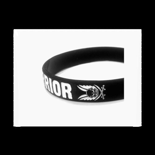 WAS Silicone Wrist Band WARRIOR - Black