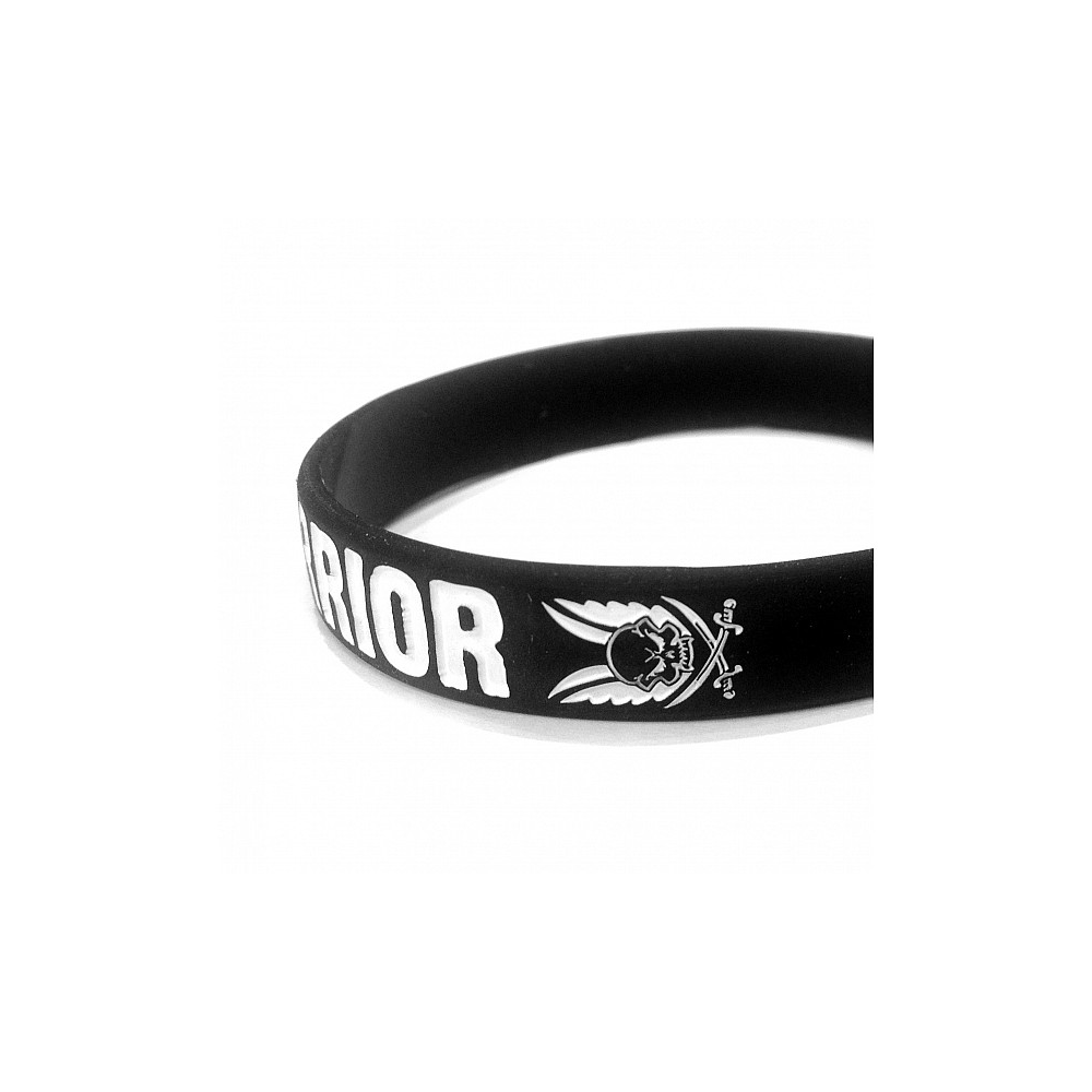WAS Silicone Wrist Band WARRIOR - Black