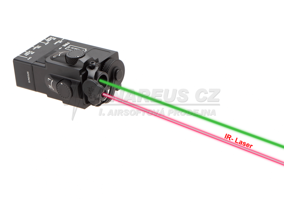 DBAL Mini Laser Module (Green/IR laser  plus  strobo) - BK