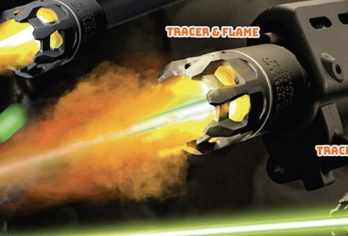 38317 AceTech RAIDER Tracer Suppressor with Muzzle Flame (BLASTER M) - Black