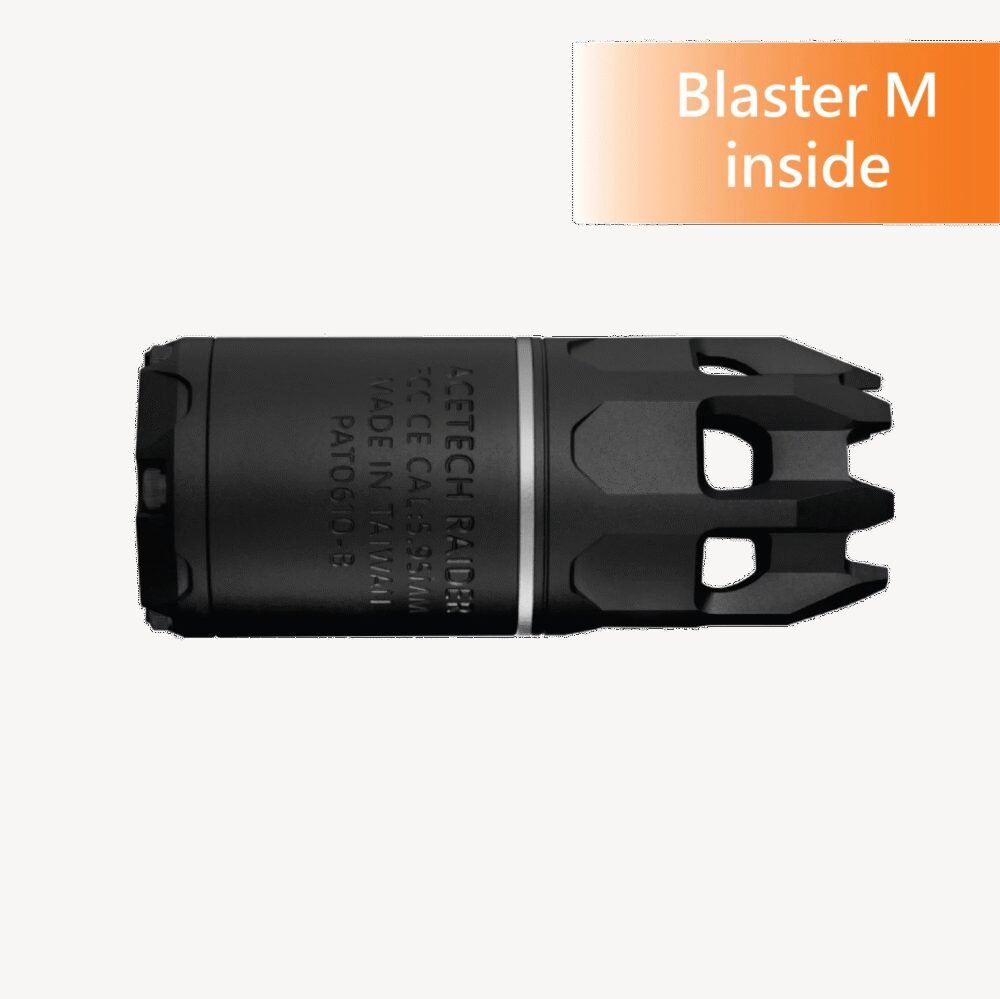 38320 AceTech RAIDER Tracer Suppressor with Muzzle Flame (BLASTER M) - Black
