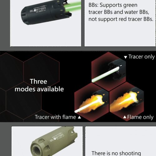 AceTech BLASTER Tracer Unit with Muzzle Flame - Black
