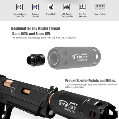 AceTech BIFROST Tracer Unit with Muzzle Flame - Black